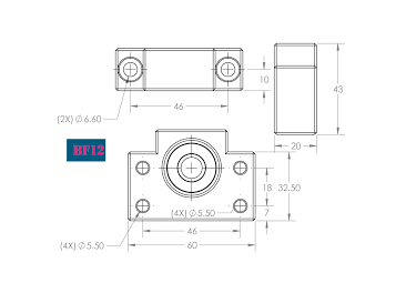 Gối đỡ trục vít me THK BF12